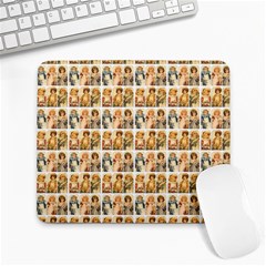 Victorian Girl Labels Large Mousepads by snowwhitegirl