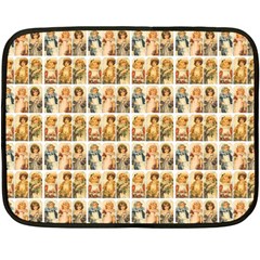 Victorian Girl Labels Double Sided Fleece Blanket (mini)  by snowwhitegirl