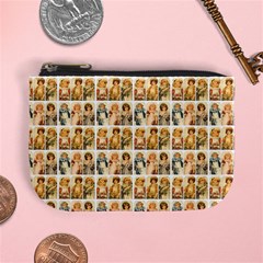 Victorian Girl Labels Mini Coin Purse by snowwhitegirl