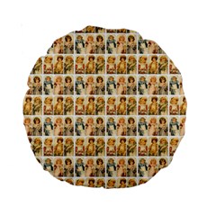 Victorian Girl Labels Standard 15  Premium Round Cushions by snowwhitegirl