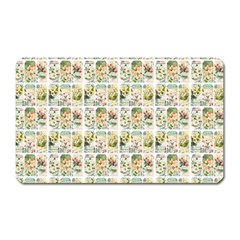 Victorian Flower Labels Magnet (rectangular) by snowwhitegirl