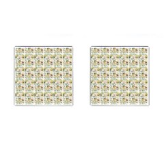 Victorian Flower Labels Cufflinks (square) by snowwhitegirl