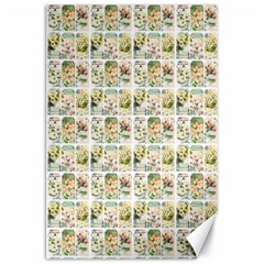 Victorian Flower Labels Canvas 20  X 30  by snowwhitegirl