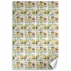 Victorian Flower Labels Canvas 24  X 36  by snowwhitegirl