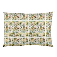 Victorian Flower Labels Pillow Case (two Sides) by snowwhitegirl