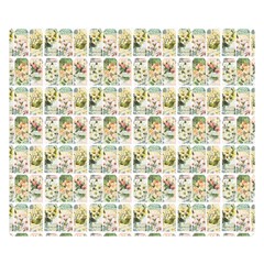 Victorian Flower Labels Double Sided Flano Blanket (small)  by snowwhitegirl