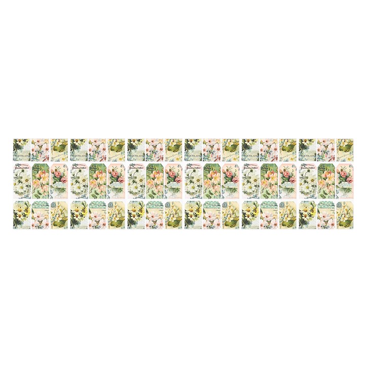 Victorian Flower Labels Satin Scarf (Oblong)