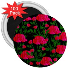 Roses At Night 3  Magnets (100 Pack) by snowwhitegirl