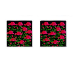 Roses At Night Cufflinks (square) by snowwhitegirl