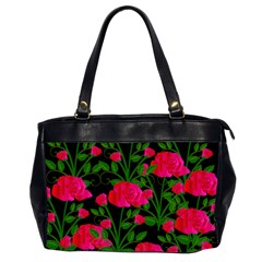 Roses At Night Oversize Office Handbag (2 Sides) by snowwhitegirl