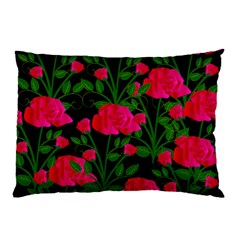 Roses At Night Pillow Case (two Sides) by snowwhitegirl