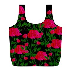 Roses At Night Full Print Recycle Bag (l) by snowwhitegirl