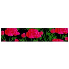 Roses At Night Small Flano Scarf