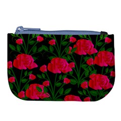 Roses At Night Large Coin Purse by snowwhitegirl