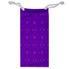 Bold Geometric Purple Circles Jewelry Bag