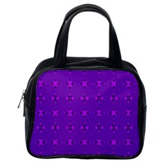 Bold Geometric Purple Circles Classic Handbag (One Side)