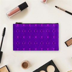 Bold Geometric Purple Circles Cosmetic Bag (Small)