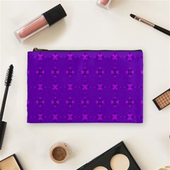 Bold Geometric Purple Circles Cosmetic Bag (medium) by BrightVibesDesign