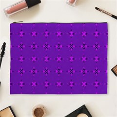 Bold Geometric Purple Circles Cosmetic Bag (XL)