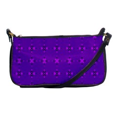 Bold Geometric Purple Circles Shoulder Clutch Bag