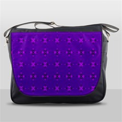 Bold Geometric Purple Circles Messenger Bag by BrightVibesDesign