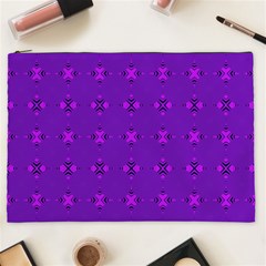 Bold Geometric Purple Circles Cosmetic Bag (XXL)