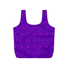 Bold Geometric Purple Circles Full Print Recycle Bag (S)