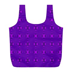 Bold Geometric Purple Circles Full Print Recycle Bag (l) by BrightVibesDesign