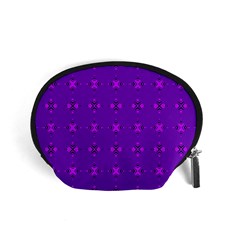 Bold Geometric Purple Circles Accessory Pouch (Small)