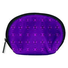 Bold Geometric Purple Circles Accessory Pouch (medium) by BrightVibesDesign