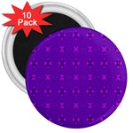 Bold Geometric Purple Circles 3  Magnets (10 pack)  Front