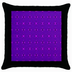 Bold Geometric Purple Circles Throw Pillow Case (Black)