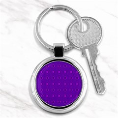 Bold Geometric Purple Circles Key Chains (round)  by BrightVibesDesign