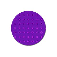 Bold Geometric Purple Circles Magnet 3  (Round)