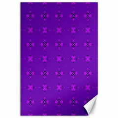 Bold Geometric Purple Circles Canvas 12  x 18 