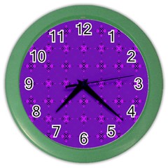 Bold Geometric Purple Circles Color Wall Clock