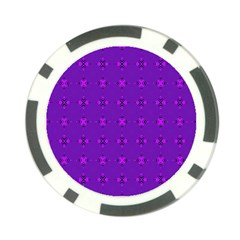 Bold Geometric Purple Circles Poker Chip Card Guard