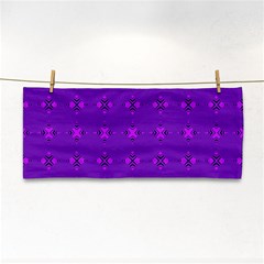 Bold Geometric Purple Circles Hand Towel