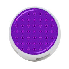 Bold Geometric Purple Circles 4-Port USB Hub (One Side)