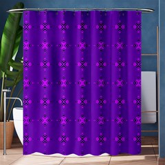 Bold Geometric Purple Circles Shower Curtain 60  x 72  (Medium) 