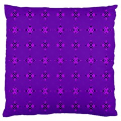 Bold Geometric Purple Circles Large Cushion Case (two Sides) by BrightVibesDesign