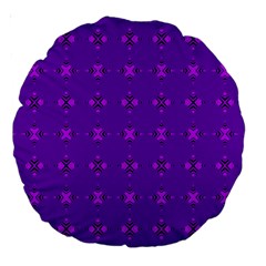 Bold Geometric Purple Circles Large 18  Premium Round Cushions