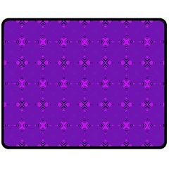 Bold Geometric Purple Circles Double Sided Fleece Blanket (Medium) 