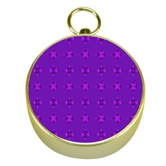 Bold Geometric Purple Circles Gold Compasses