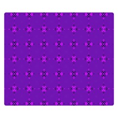 Bold Geometric Purple Circles Double Sided Flano Blanket (Small) 