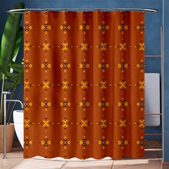 Bold  Geometric Yellow Circles Sm Shower Curtain 60  X 72  (medium)  by BrightVibesDesign