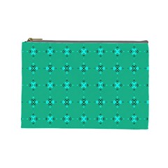 Modern Bold Geometric Green Circles Sm Cosmetic Bag (large) by BrightVibesDesign