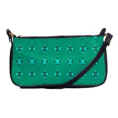 Modern Bold Geometric Green Circles Sm Shoulder Clutch Bag by BrightVibesDesign