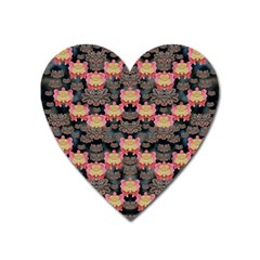 Heavy Metal Meets Power Of The Big Flower Heart Magnet by pepitasart