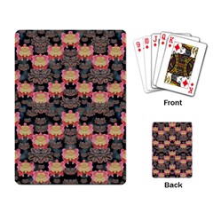 Heavy Metal Meets Power Of The Big Flower Playing Cards Single Design by pepitasart